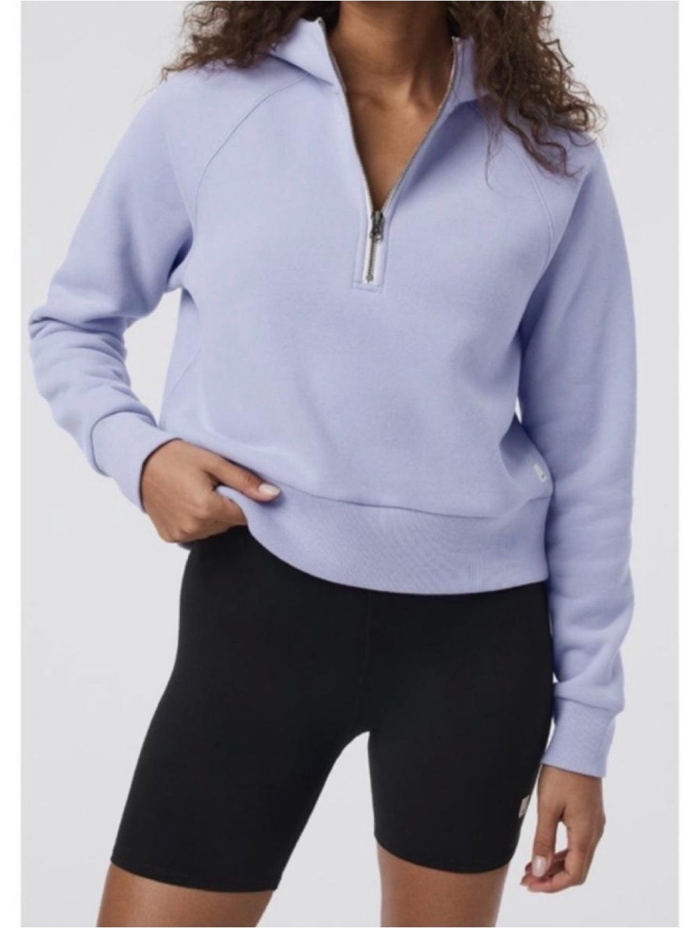 Vuori Restore 1/4 ZIP Restore Hoodie Sweatshirt Lavender Mist Purple SZ. XL EUC